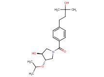 (3S*,4S*)-1-[4-(3-hydroxy-3-methylbutyl)benzoyl]-4-isopropoxy-3-pyrrolidinol