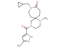 9-(cyclopropylmethyl)-1-methyl-4-[(3-methyl-1H-pyrazol-5-yl)carbonyl]-1,4,9-triazaspiro[5.6]dodecan-10-one