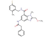 N-(5-fluoro-2-methylbenzyl)-2-(methoxymethyl)-1-methyl-5-[(phenylacetyl)amino]-1H-benzimidazole-7-carboxamide
