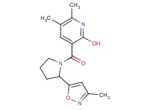 5,6-dimethyl-3-{[2-(3-methyl-5-isoxazolyl)-1-pyrrolidinyl]carbonyl}-2-pyridinol