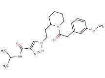 N-isopropyl-1-(2-{1-[(3-methoxyphenyl)acetyl]-2-piperidinyl}ethyl)-1H-1,2,3-triazole-4-carboxamide