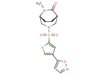 (1S*,5R*)-3-[(4-isoxazol-5-yl-2-thienyl)sulfonyl]-6-methyl-3,6-diazabicyclo[3.2.2]nonan-7-one