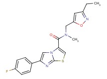 N-[(3-ethylisoxazol-5-yl)methyl]-6-(4-fluorophenyl)-N-methylimidazo[2,1-b][1,3]thiazole-3-carboxamide