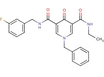 1-benzyl-N-ethyl-N'-(3-fluorobenzyl)-4-oxo-1,4-dihydro-3,5-pyridinedicarboxamide