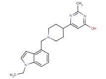 6-{1-[(1-ethyl-1H-indol-4-yl)methyl]-4-piperidinyl}-2-methyl-4-pyrimidinol