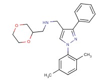 1-[1-(2,5-dimethylphenyl)-3-phenyl-1H-pyrazol-4-yl]-N-(1,4-dioxan-2-ylmethyl)methanamine