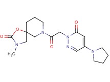3-methyl-7-[(6-oxo-4-pyrrolidin-1-ylpyridazin-1(6H)-yl)acetyl]-1-oxa-3,7-diazaspiro[4.5]decan-2-one