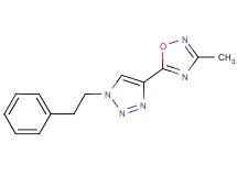 3-methyl-5-[1-(2-phenylethyl)-1H-1,2,3-triazol-4-yl]-1,2,4-oxadiazole