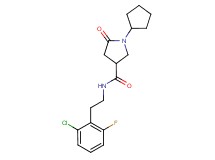 N-[2-(2-chloro-6-fluorophenyl)ethyl]-1-cyclopentyl-5-oxo-3-pyrrolidinecarboxamide