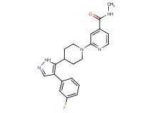 2-{4-[4-(3-fluorophenyl)-1H-pyrazol-5-yl]piperidin-1-yl}-N-methylisonicotinamide