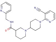 1'-(3-cyanopyridin-2-yl)-N-(pyridin-2-ylmethyl)-1,4'-bipiperidine-3-carboxamide