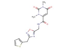 1,3-dimethyl-2,6-dioxo-N-{[3-(2-thienylmethyl)-1,2,4-oxadiazol-5-yl]methyl}-1,2,3,6-tetrahydropyrimidine-4-carboxamide