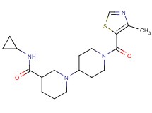 N-cyclopropyl-1'-[(4-methyl-1,3-thiazol-5-yl)carbonyl]-1,4'-bipiperidine-3-carboxamide