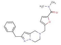 5-[(2-benzyl-6,7-dihydropyrazolo[1,5-a]pyrazin-5(4H)-yl)methyl]-N,N-dimethyl-2-furamide