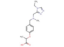 2-(4-{[[(4-ethyl-4H-1,2,4-triazol-3-yl)methyl](methyl)amino]methyl}phenoxy)propanoic acid