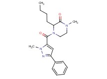 3-butyl-1-methyl-4-[(1-methyl-3-phenyl-1H-pyrazol-5-yl)carbonyl]-2-piperazinone