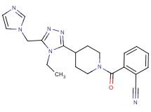 2-({4-[4-ethyl-5-(1H-imidazol-1-ylmethyl)-4H-1,2,4-triazol-3-yl]piperidin-1-yl}carbonyl)benzonitrile