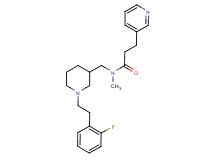 N-({1-[2-(2-fluorophenyl)ethyl]-3-piperidinyl}methyl)-N-methyl-3-(3-pyridinyl)propanamide