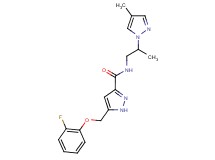 5-[(2-fluorophenoxy)methyl]-N-[2-(4-methyl-1H-pyrazol-1-yl)propyl]-1H-pyrazole-3-carboxamide