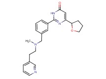 2-(3-{[methyl(2-pyridin-3-ylethyl)amino]methyl}phenyl)-6-(tetrahydrofuran-2-yl)pyrimidin-4(3H)-one