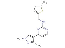 4-(1,3-dimethyl-1H-pyrazol-4-yl)-N-[(5-methyl-2-thienyl)methyl]pyrimidin-2-amine