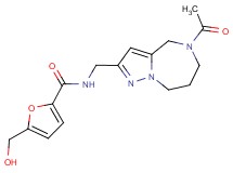 N-[(5-acetyl-5,6,7,8-tetrahydro-4H-pyrazolo[1,5-a][1,4]diazepin-2-yl)methyl]-5-(hydroxymethyl)-2-furamide