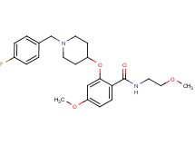 2-{[1-(4-fluorobenzyl)-4-piperidinyl]oxy}-4-methoxy-N-(2-methoxyethyl)benzamide