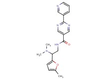 N-[2-(dimethylamino)-2-(5-methyl-2-furyl)ethyl]-2-(3-pyridinyl)-5-pyrimidinecarboxamide