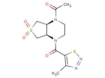 (4aR*,7aS*)-1-acetyl-4-[(4-methyl-1,2,3-thiadiazol-5-yl)carbonyl]octahydrothieno[3,4-b]pyrazine 6,6-dioxide