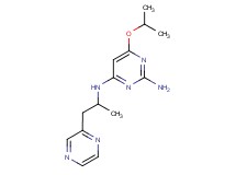 6-isopropoxy-N~4~-(1-methyl-2-pyrazin-2-ylethyl)pyrimidine-2,4-diamine