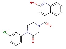 1-(3-chlorophenyl)-4-[(2-hydroxy-4-quinolinyl)carbonyl]-2-piperazinone