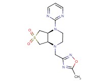 (4aS*,7aR*)-1-[(5-methyl-1,2,4-oxadiazol-3-yl)methyl]-4-pyrimidin-2-yloctahydrothieno[3,4-b]pyrazine 6,6-dioxide