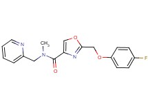 2-[(4-fluorophenoxy)methyl]-N-methyl-N-(2-pyridinylmethyl)-1,3-oxazole-4-carboxamide