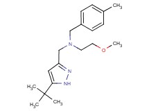 N-[(5-tert-butyl-1H-pyrazol-3-yl)methyl]-2-methoxy-N-(4-methylbenzyl)ethanamine
