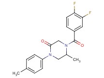 4-(3,4-difluorobenzoyl)-5-methyl-1-(4-methylphenyl)-2-piperazinone