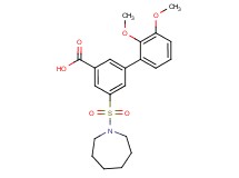 5-(azepan-1-ylsulfonyl)-2',3'-dimethoxybiphenyl-3-carboxylic acid