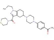 1-(4-{4-[1-propyl-3-(4-thiomorpholinylcarbonyl)-4,5,6,7-tetrahydro-1H-indazol-5-yl]-1-piperazinyl}phenyl)ethanone