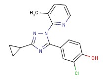2-chloro-4-[3-cyclopropyl-1-(3-methylpyridin-2-yl)-1H-1,2,4-triazol-5-yl]phenol
