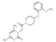 1-{2-[4-(2-methoxyphenoxy)-1-piperidinyl]-2-oxoethyl}-4,6-dimethyl-2(1H)-pyrimidinone