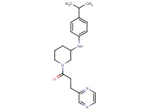 N-(4-isopropylphenyl)-1-[3-(2-pyrazinyl)propanoyl]-3-piperidinamine