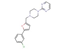 2-(4-{[5-(3-chlorophenyl)-2-furyl]methyl}piperazin-1-yl)pyrimidine