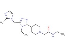N-ethyl-2-(4-{4-ethyl-5-[(2-methyl-1H-imidazol-1-yl)methyl]-4H-1,2,4-triazol-3-yl}piperidin-1-yl)acetamide
