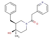 (3S*,4R*)-3-benzyl-4-methyl-1-(3-pyridinylacetyl)-4-piperidinol