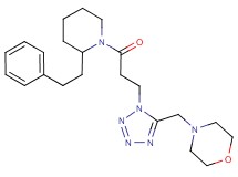 4-[(1-{3-oxo-3-[2-(2-phenylethyl)-1-piperidinyl]propyl}-1H-tetrazol-5-yl)methyl]morpholine
