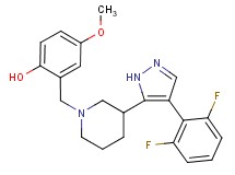 2-({3-[4-(2,6-difluorophenyl)-1H-pyrazol-5-yl]-1-piperidinyl}methyl)-4-methoxyphenol