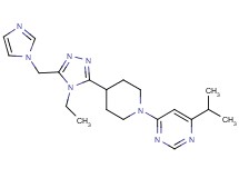 4-{4-[4-ethyl-5-(1H-imidazol-1-ylmethyl)-4H-1,2,4-triazol-3-yl]piperidin-1-yl}-6-isopropylpyrimidine