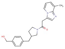 [4-({1-[(8-methylimidazo[1,2-a]pyridin-3-yl)acetyl]pyrrolidin-3-yl}methyl)phenyl]methanol