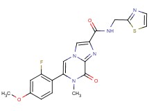 6-(2-fluoro-4-methoxyphenyl)-7-methyl-8-oxo-N-(1,3-thiazol-2-ylmethyl)-7,8-dihydroimidazo[1,2-a]pyrazine-2-carboxamide