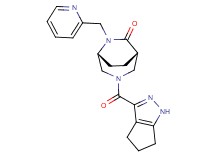 (1S*,5R*)-6-(2-pyridinylmethyl)-3-(1,4,5,6-tetrahydrocyclopenta[c]pyrazol-3-ylcarbonyl)-3,6-diazabicyclo[3.2.2]nonan-7-one