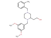 2-[1-(3,5-dimethoxybenzyl)-4-(2-methylbenzyl)-2-piperazinyl]ethanol